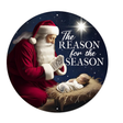 Reason for the Season Sign | Santa Nativity Metal Decor | 12" Christmas Sign-MD1666 Craig Bachman