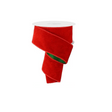 Red Green Velvet Ribbon | Wired Christmas Velvet Ribbon | 2.5" x 10yd-RGE178073 Craig Bachman