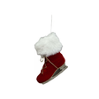 Red Velvet Ice Skate Ornament 7"-85685RD Liberty Floral