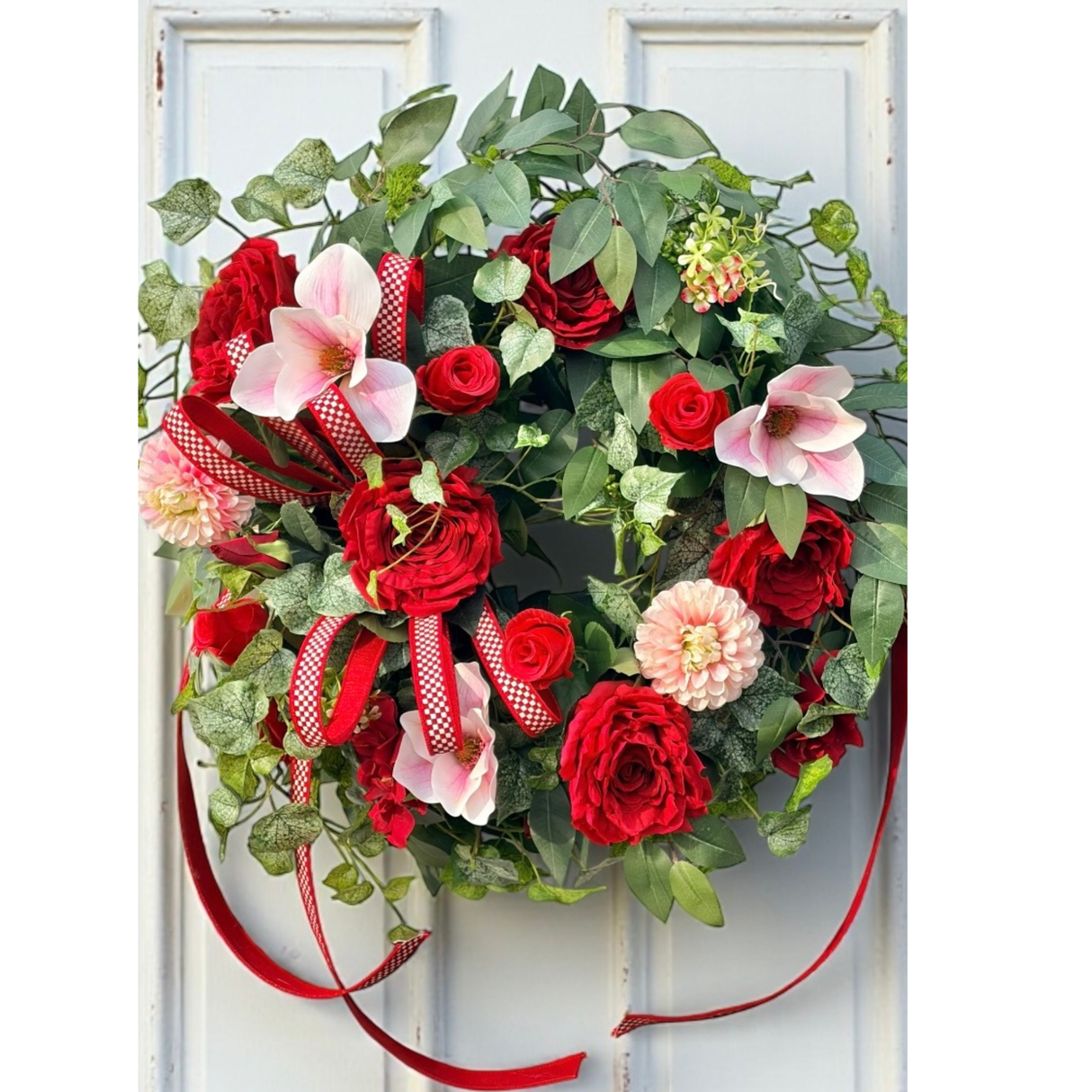 Red Rose Valentine Grapevine Wreath for Front Door and Everyday Decor TCT Crafts