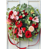 Red Rose Valentine Grapevine Wreath for Front Door and Everyday Decor TCT Crafts