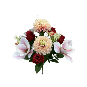 20" Zinnia Magnolia Rose Bush x12 | Mixed Floral Bush-64011RDPK Liberty Floral