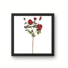 Load image into Gallery viewer, 27.5&quot; Artificial Red Rose Spray | 3 Flowers &amp; 3 Buds with Vintage Dried Flower Look