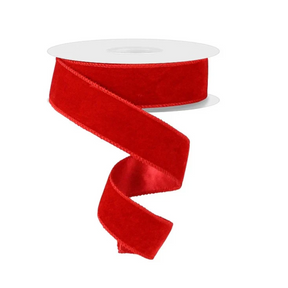 Red Velvet Ribbon | Wired Christmas  Ribbon | 1.5" x 10yd-RGE165824 Craig Bachman