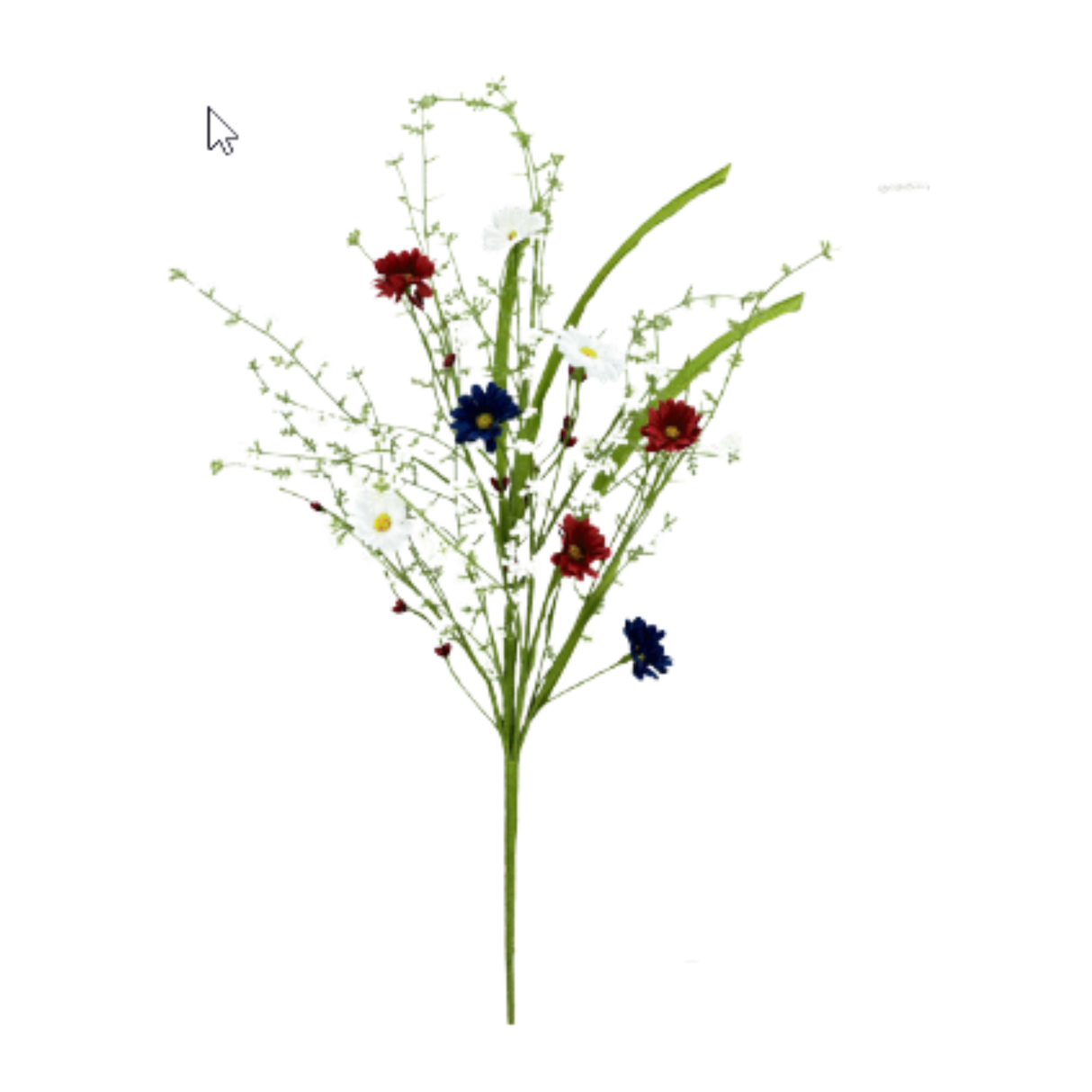 24 Inch Artificial Daisy Filler Spray Red White Blue Patriotic Floral Stem-63503RWB Liberty Floral