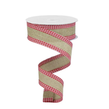 Royal Burlap Gingham Edge Wired Ribbon – 1.5"x10yd -RGA1098R3 Craig Bachman