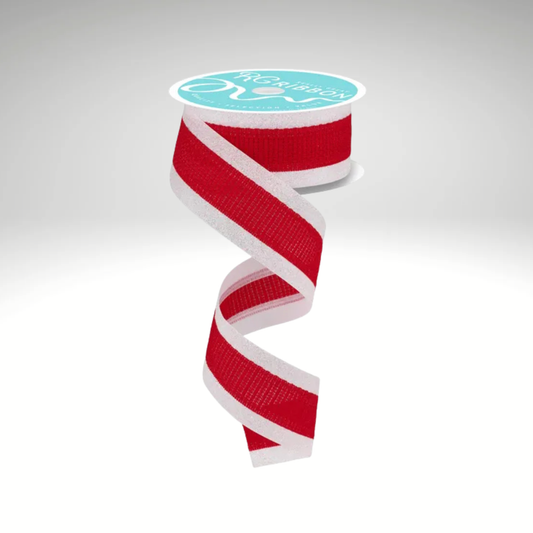 1.5"x10yd Red & White Iridescent Glitter Christmas Wired Ribbon – Holiday Ribbon for Bows & Wreaths-RG0823324 Craig Bachman