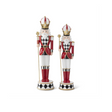 Red White and Black Harlequin Nutcrackers | Set of 2 Resin Christmas Nutcrackers | 14.5" and 19.25"-56411A K & K Interiors
