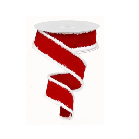 Red Velvet Snowdrift Ribbon | Wired Christmas Velvet Ribbon | 1.5" x 10yd-RG0189224 Craig Bachman