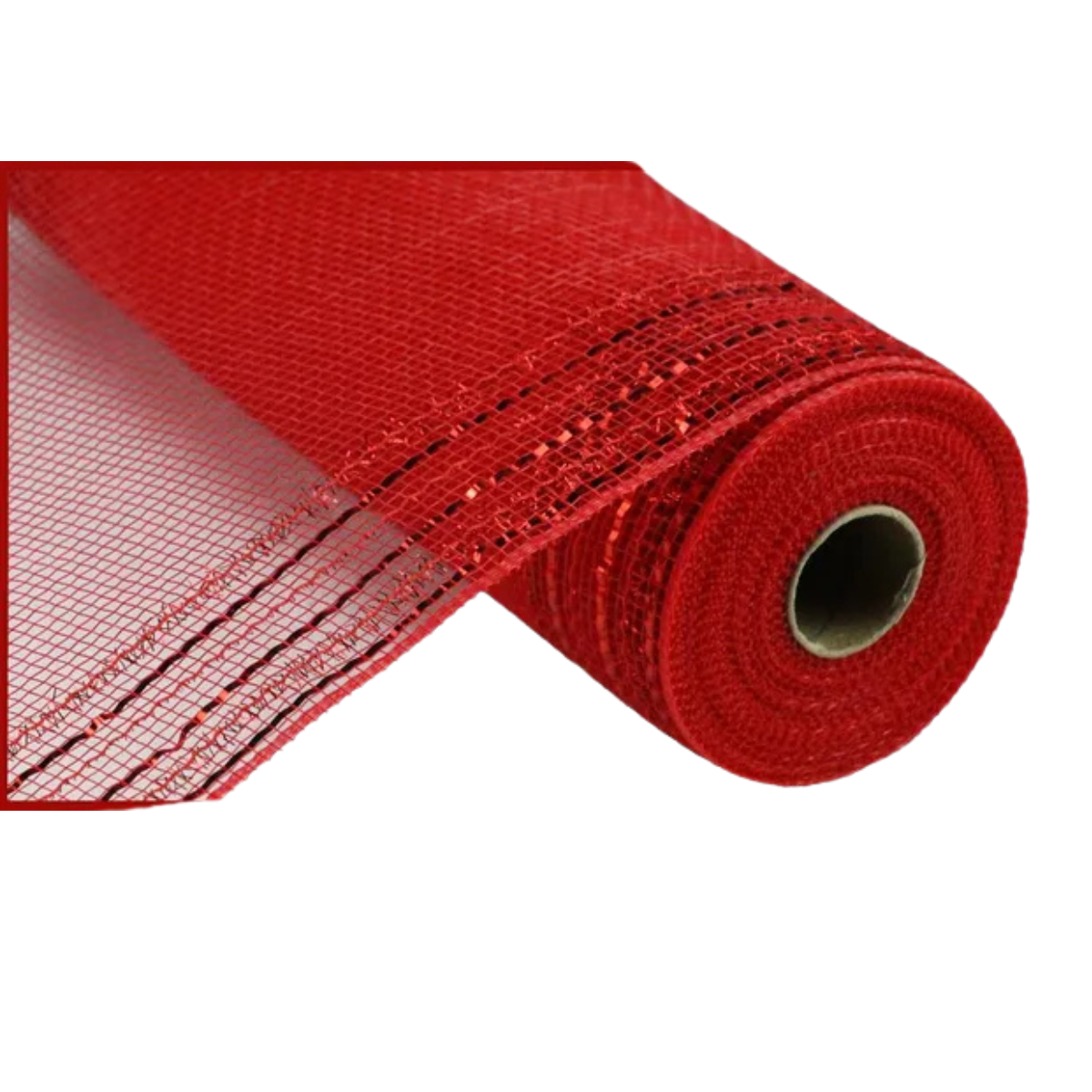 10.25"x10yd Red Tinsel Foil Wide Border Mesh-RY850724 Craig Bachman