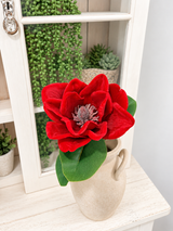 24" Red Velvet Magnolia Stem-283435 Direct Export