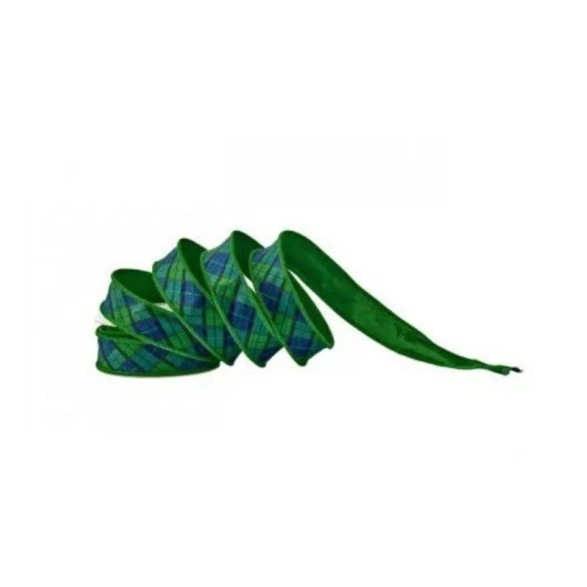 Regency Blue Green Plaid Dupioni Ribbon | Wired Christmas Ribbon | 1.5" x 10yd-MTX79148 Regency International