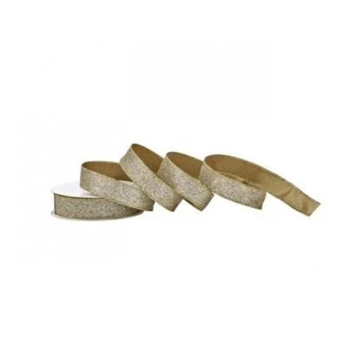 Regency Champagne Gold Shimmer Glitter Ribbon | Wired Christmas Ribbon | 1" x 10yd-MTX78988 Regency International