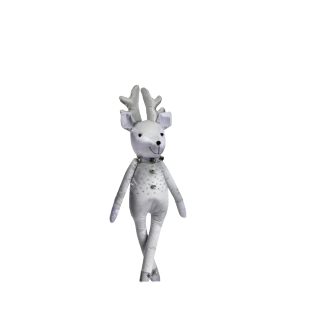 Plush White Deer Ornament 15.5 Inch Ice Palace Christmas Decor-MTX56635 TCTCrafts