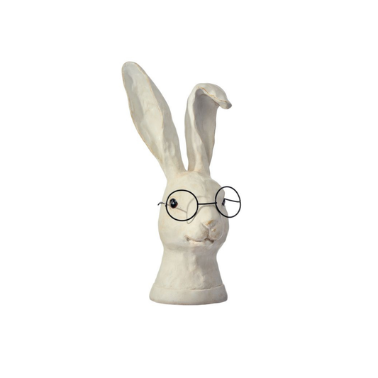 Resin Bunny with Glasses Easter Spring Decor-MT26671