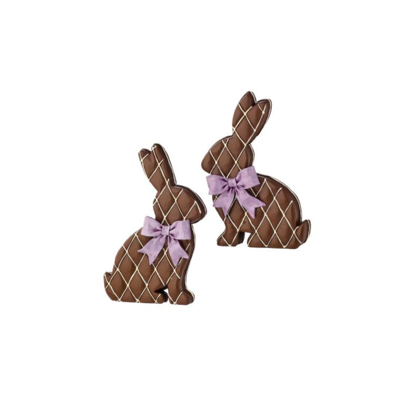 Resin Chocolate Bunny Wafer Decor Set 8 Inch-MT27066