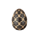Chocolate Brown & Gold Gilded Lattice Decorative Egg Spring Decor-MT26232-CHCM