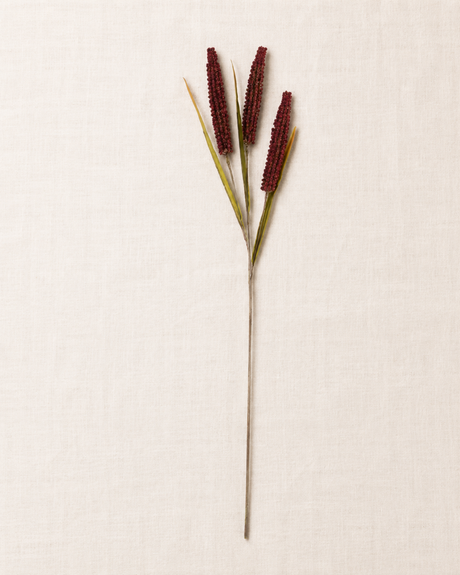 Artificial Burgundy Rice Spray Stem — 30 Inch Fall Wreath Supply-41372A-BU K & K Interiors