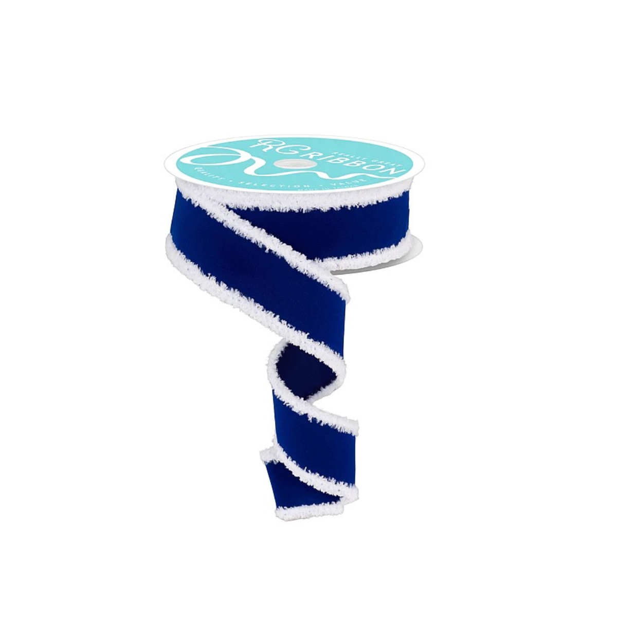 Royal Blue Velvet Snowdrift Ribbon | Wired Christmas Velvet Ribbon | 1.5" x 10yd-RG01892C9 Craig Bachman
