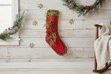 Red Burlap Stocking Decor | TCT Crafts Designs & Decor-XK0110 TCT Crafts