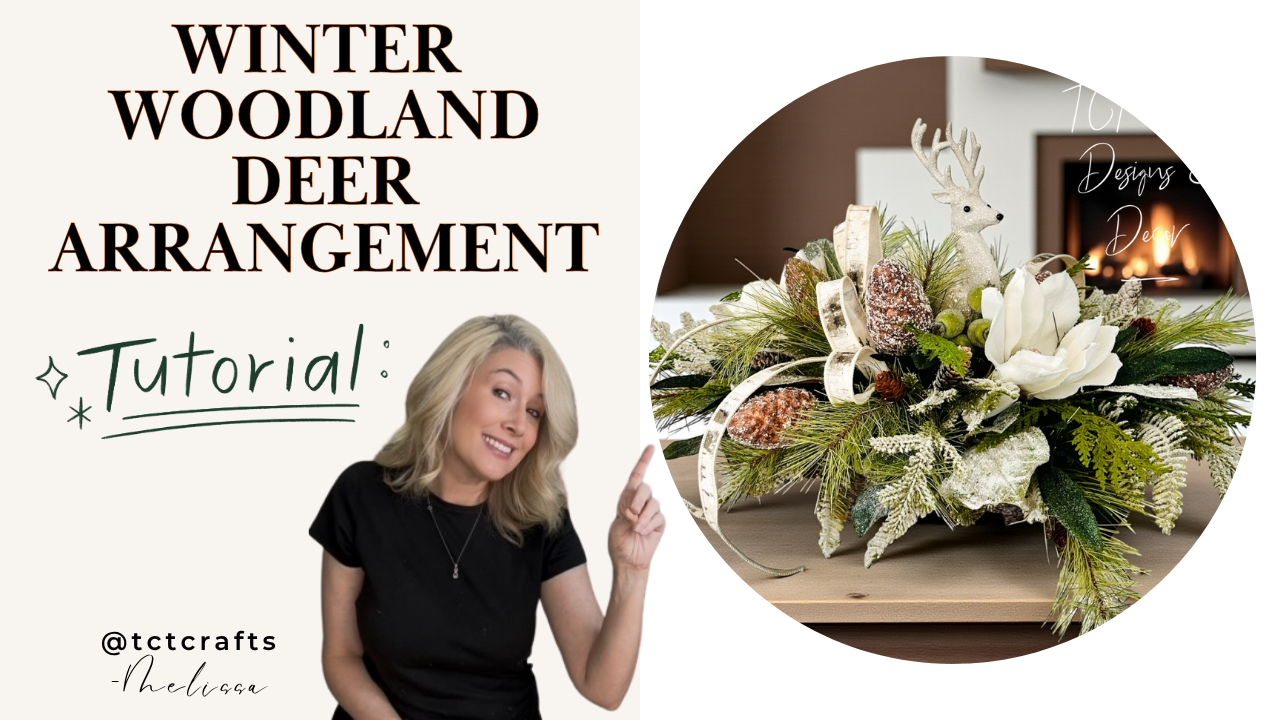 Digital Download: Winter Woodlands Deer Arrangement | PDF + Video Link | DIY Craft Tutorial (Copy) TCT Crafts