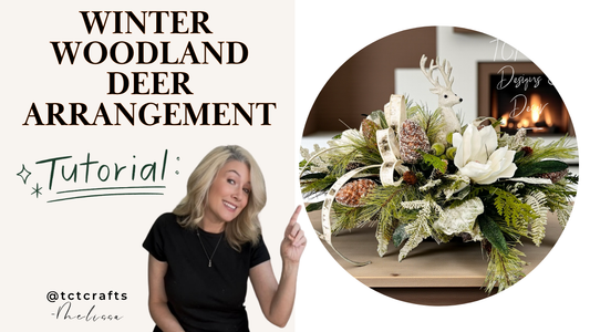 Digital Download: Winter Woodlands Deer Arrangement | PDF + Video Link | DIY Craft Tutorial (Copy) TCT Crafts