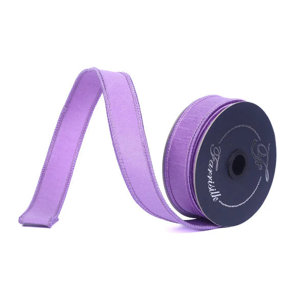Farrisilk Lavender Silky Sheen Wired Ribbon 1 Inch Designer Ribbon-SR154-70 Farrisilk