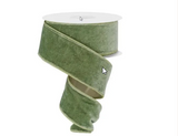 Sage Green Deluxe Velvet Ribbon | Wired Christmas Velvet Ribbon | 2.5" x 10yd-RGE165930 Craig Bachman