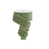 Sage Green Deluxe Velvet Ribbon | Wired Christmas Velvet Ribbon | 2.5" x 10yd-RGE165930 Craig Bachman