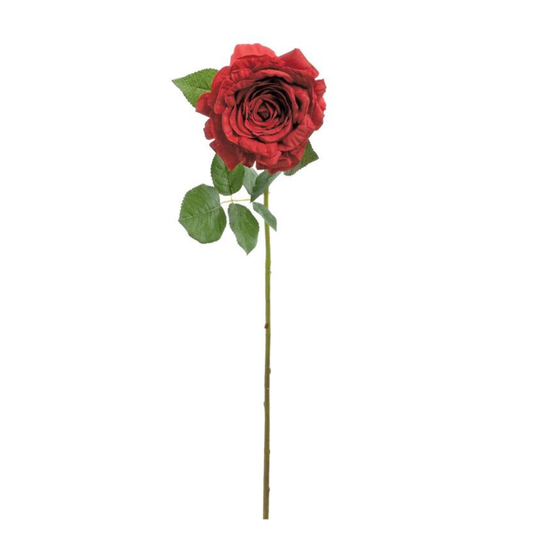 32" Red Tea Rose Stem – Artificial Silk Flower for Arrangements & Home Decor Select Artificials