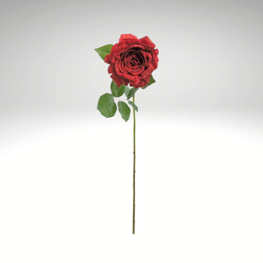 32" Red Tea Rose Stem – Artificial Silk Flower for Arrangements & Home Decor Select Artificials