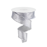 Silver Shimmer Tinsel Ribbon | Wired Glitter Christmas Ribbon | 1.5" x 10yd-RGA830826 Craig Bachman