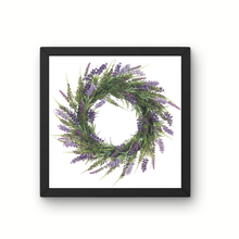 Load image into Gallery viewer, 17&quot; Artificial Purple Lavender Wreath | Spring &amp; Summer Front Door Decor