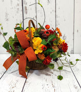 Small Fall Basket Arrangement for Autumn Table and Entry Decor TCT Crafts