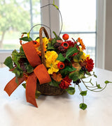 Small Fall Basket Arrangement for Autumn Table and Entry Decor TCT Crafts