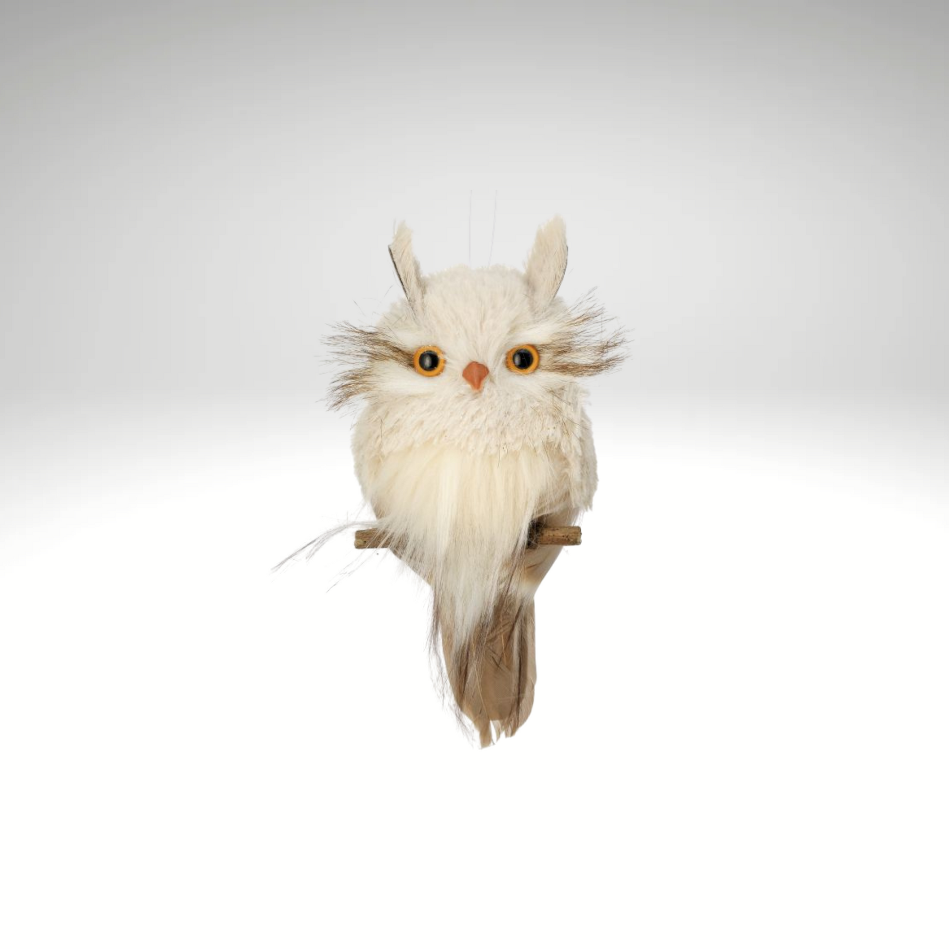 7" Snow Owl Ornament – Flat Back Woodland Christmas Decoration-MTX71197 Regency