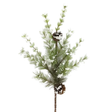 24" Snowdrop Mountain Pine Pick with Pinecones | Snowy Artificial Greenery Stem-XX8106 Craig Bachman