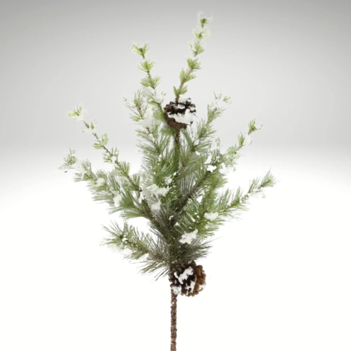 24" Snowdrop Mountain Pine Pick with Pinecones | Snowy Artificial Greenery Stem-XX8106 Craig Bachman