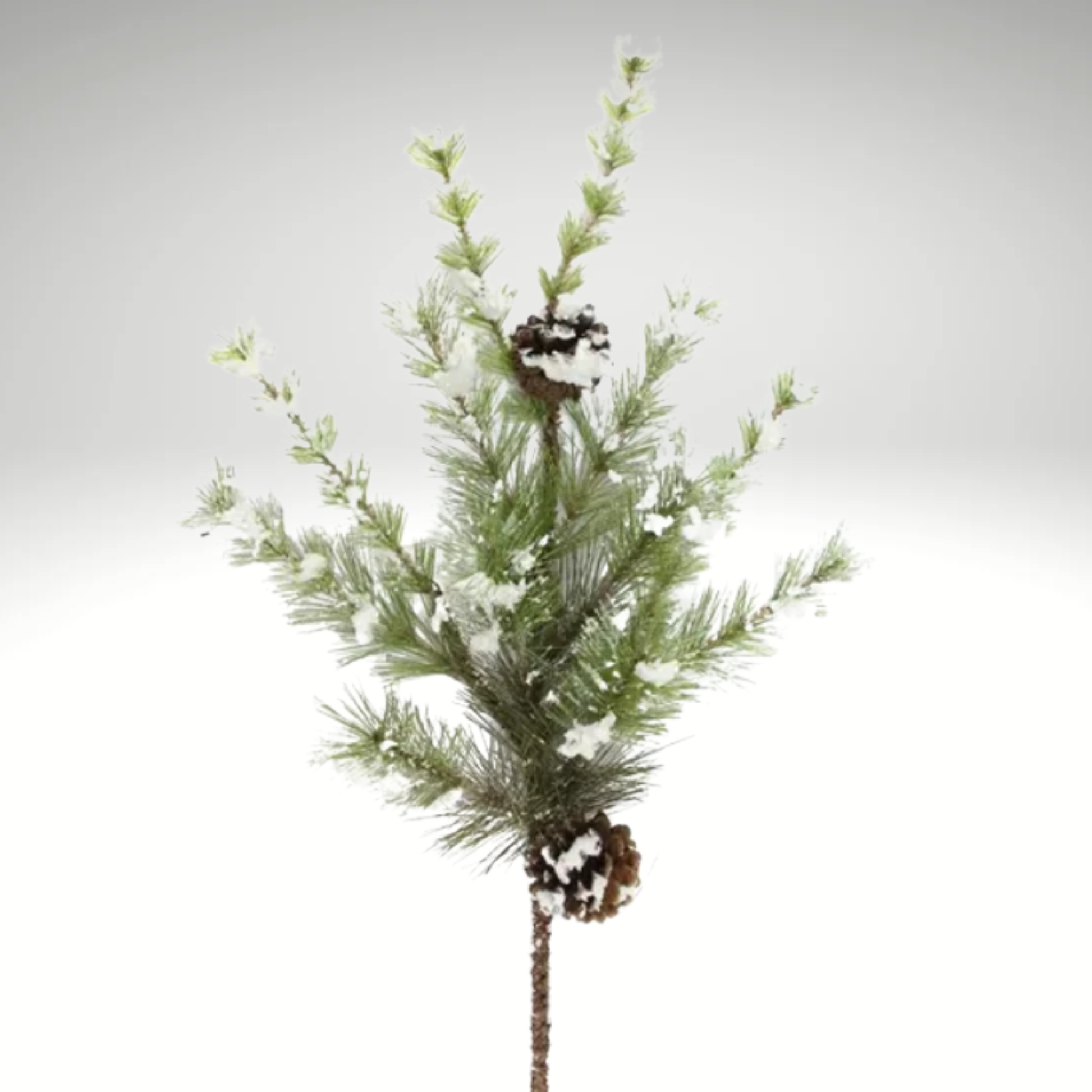 24" Snowdrop Mountain Pine Pick with Pinecones | Snowy Artificial Greenery Stem-XX8106 Craig Bachman