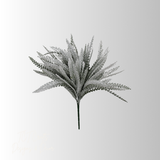 Snowy Button Fern Bush | Frosted Winter Filler | 19" Bush-85806 Golden Bell