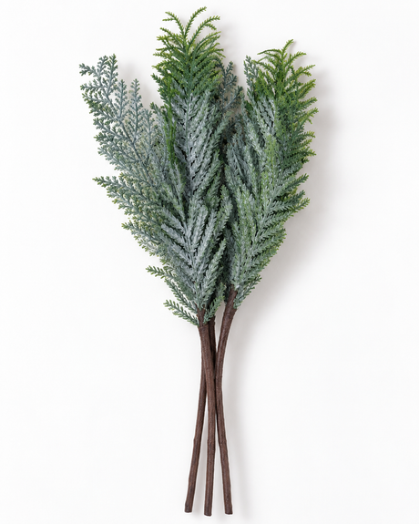 Lightly Snowy Fern Pine Stem Bundle 18" x3-511575 Impressive Enterprises