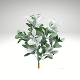 23" Frosted Lamb’s Ear Bush – Artificial Winter Greenery Pick (8 Stems)-84356SNOW Liberty Floral