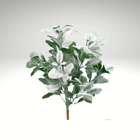 23" Frosted Lamb’s Ear Bush – Artificial Winter Greenery Pick (8 Stems)-84356SNOW Liberty Floral