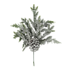 Snowy Pinecone Pine Cedar Pick | Frosted Woodlands Christmas | 18" Pick-85930 Golden Bell