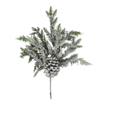 Snowy Pinecone Pine Cedar Pick | Frosted Woodlands Christmas | 18" Pick-85930 Golden Bell