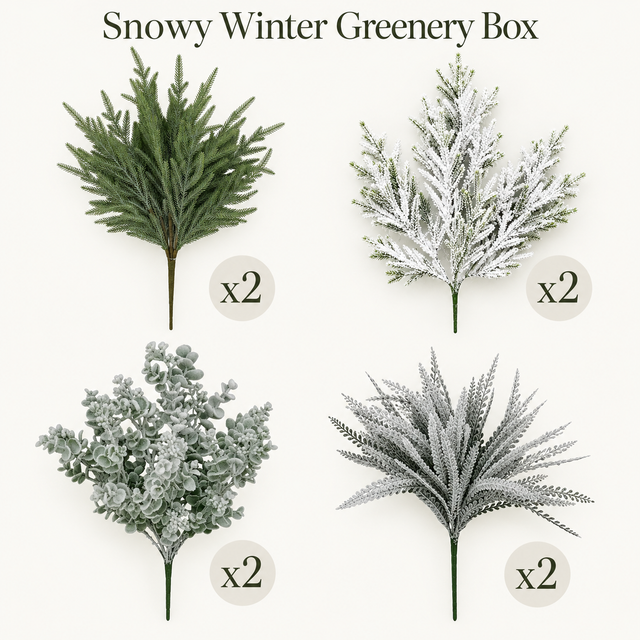 Snowy Winter Greenery Box-GB102 TCT Crafts Designs & Decor
