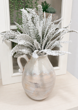 Snowy Button Fern Bush | Frosted Winter Filler | 19" Bush-85806 Golden Bell