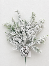 Snowy Pinecone Pine Cedar Pick | Frosted Woodlands Christmas | 18" Pick-85930 Golden Bell