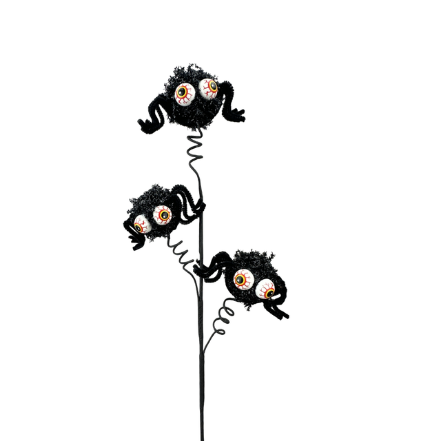 Black Googly Eye Spider Spray x3 26"-57428BK Liberty Floral
