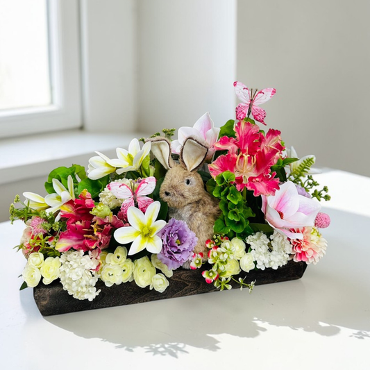 Easter Bunny Floral Centerpiece | Spring Table Decor TCT Crafts